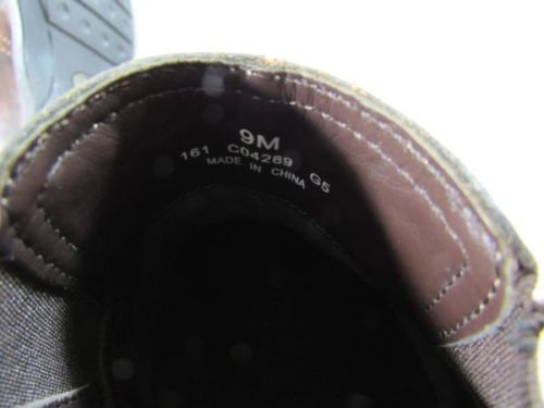 men’s COLE HAAN 9M brown leather split toe SLIP ON