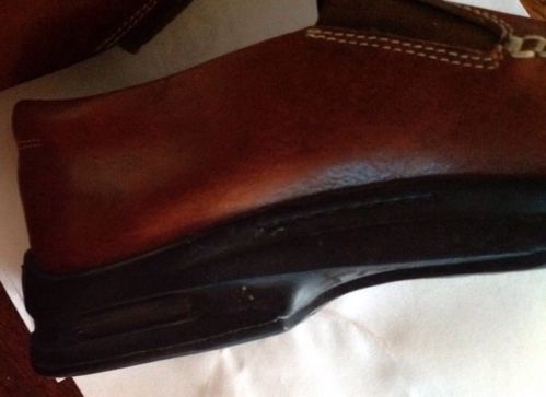 COLE HAAN NIKE AIR MENS BROWN LEATHER LOAFERS SLIP ON SIZE 8M