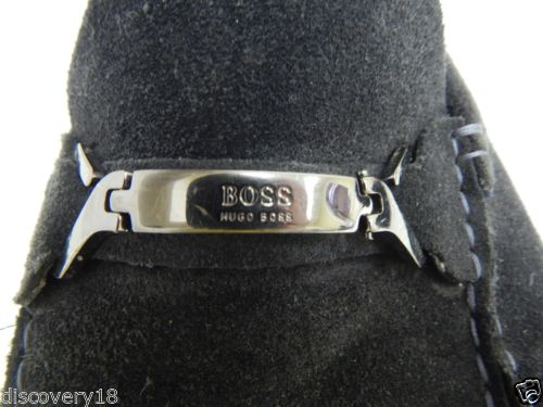 Hugo Boss Navy Blue Suede Buckle Bit Driving Moccasins Sz 8