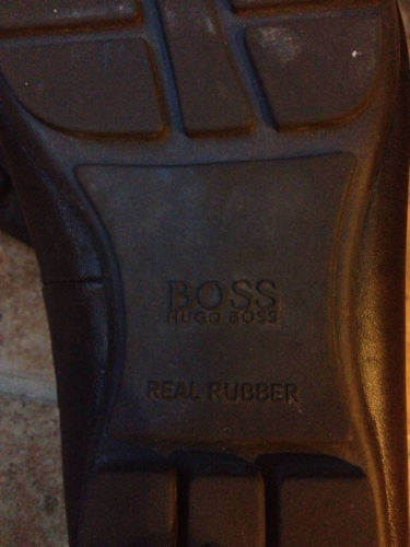 HUGO BOSS Soft Black Leather Driving Moccassins Loafers Slip on Silver Bit Shoes