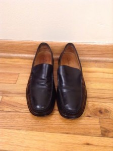 Cole Haan Nike Air mens loafers driving shoes black leather 9.5