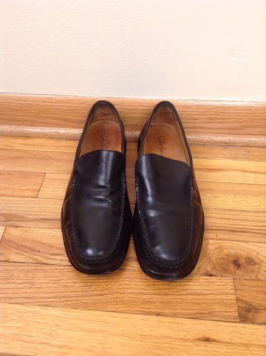Cole Haan Nike Air mens loafers driving shoes black leather 9.5