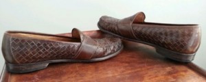 Cole Haan brown woven leather loafer 13m