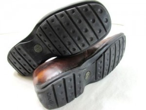 men’s COLE HAAN 9M brown leather split toe SLIP ON