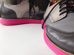 Cole Haan m’s Lunargrand Wingtip GREY/PINK, 8.5. RARE! WATERPROOF! Nike 9.5
