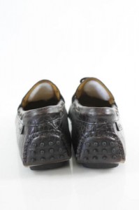 COLE HAAN Men’s Black Embossed Leather Loafers Sz 12.5