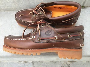 Timberland 30003 Men’s Traditional 3 Eye Boat Shoes Brown New Never Used