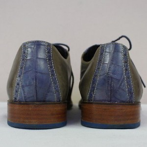 COLE HAAN Gray/Blue Laced Up Wingtip Loafer shoes 11M!!!