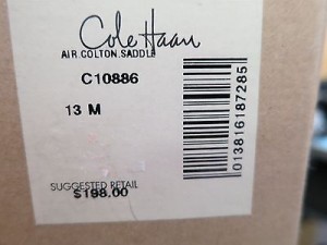Cole Haan Air Colton Saddle Men’s 13 M NIB