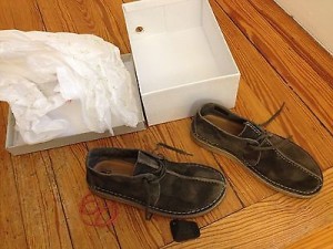 Clarks Originals Desert Trek Shoe in Green Camo size 8.5 new condition very rare