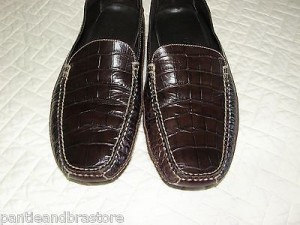 COLE HAAN MEN SHOES SZ 10w BROWN LEATHER LOAFERS SLIP ONS