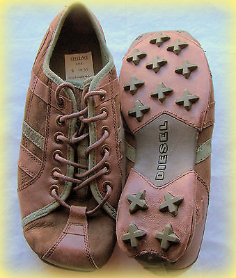 DIESEL IVALO  MEN OXFORD SHOES SIZE 9 PURPLE and GREEN