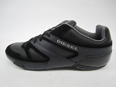 MENS DIESEL TRACKKERS SMATCH LEATHER BLACK SIZE US 9 NIB Y00871-P0348-T8013 #0A