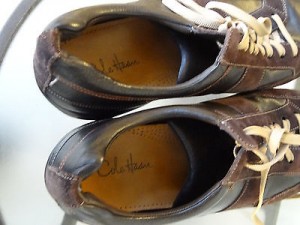 Cole Haan Black Leather Brown Suede Nike Air Size 13 Casual Comfort Shoes