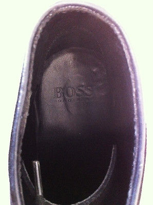 Hugo Boss ~ Dark Blue Suede Mens Ankle Boots Shoes US 9.5