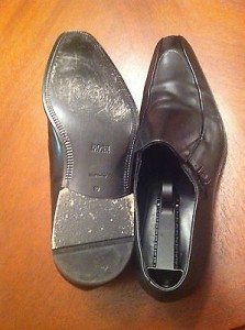 MEN’S HUGO BOSS BLACK SLIP ON CASUAL DRESS SHOES SIZE 10 MADE IN ITALY NICE!!!!