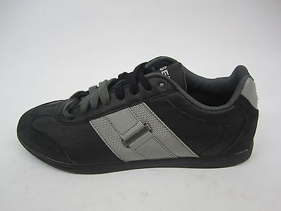 MENS DIESEL HAPPY HOURS LOUNGE BLACK LEATHER SZ US 9 NIB Y00508-P0115-H5015 S#1I