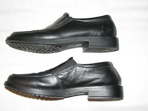 5 Cole Haan Nike Air Ace Slip on Black Leather Mens Oxford Moccasins Loafers 5