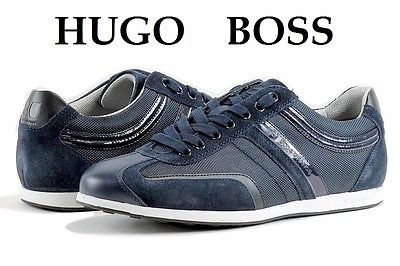Hugo Boss “Boss Orange” Silvans Navy Blue Men Fashion Lace Up Sneakers Shoes