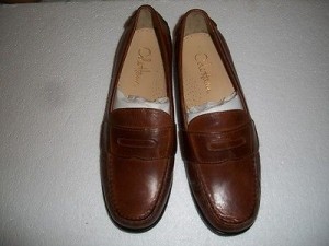 COLE HAAN BRAGANO WomensSZ 8.5 N BROWN LEATHER SLIP ON PENNY LOAFER DRESS SHOES