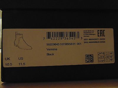 New in box, Men Hugo Boss Vermins leather black boots size 11.5