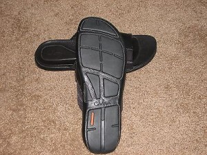 Cole Haan Nike Air Men’s Velco Strap Black Leather Sandals