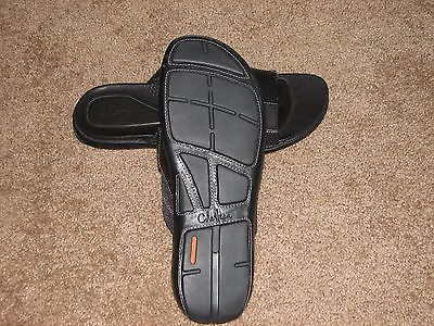 Cole Haan Nike Air Men’s Velco Strap Black Leather Sandals