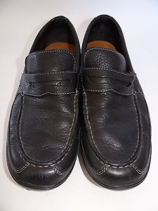 Cole Haan Black Leather Loafers Mens Sz 9.5M Casual Slip On Shoes C06861