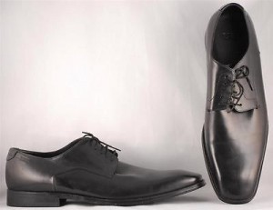 Men’s Hugo Boss Black Leather Dress Oxfords US 12