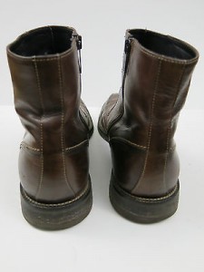 HUGO BOSS Brown Leather Ankle Boots, size 10.5
