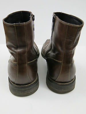 HUGO BOSS Brown Leather Ankle Boots, size 10.5