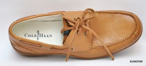 New Cole Haan Men’s Nike Air Moc Toe Leather Oxford Boat Shoe ~Camel/Brown *11