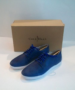 COLE HAAN AIR JASPER WINGTIP SHOES SIZE 8.5 BLUE NEW IN BOX FREE SHIP