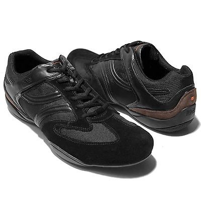 $225 Hugo Boss ORANGE Label Black Mens Shoes 9 42 Trainers Sneakers 8.5 41.5