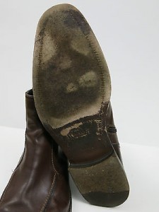HUGO BOSS Brown Leather Ankle Boots, size 10.5