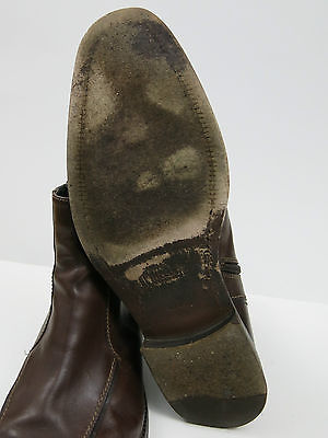 HUGO BOSS Brown Leather Ankle Boots, size 10.5