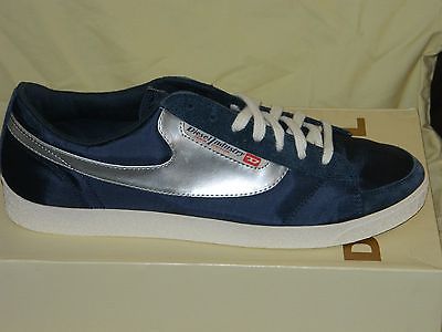 DIESEL EAGLE MID NIGHT SILVER 00YG04  SIZE 13 BRAND NEW MEN SHOES IN BOX