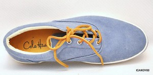 New Cole Haan Men’s Canvas Sneakers Boat Shoe Casual Oxford Sport Shoe ~Blue *12