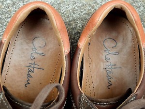COLE HAAN Mens Athletic Inspired Brown Leather Lace Up Shoes w/ NIKE AIR size 10