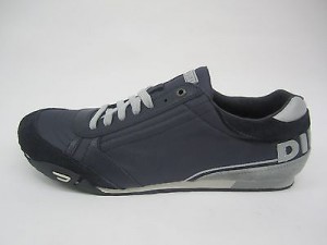 MENS DIESEL TAKE EBONY HIGH RISE NAVY CANVAS SIZE US 11 NIB 00YD14-PS719-H4267