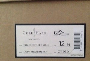 Cole Haan Sz12 Mens Suede Drake Saddle Shoes Oxford Dusty Brown/Milkshake