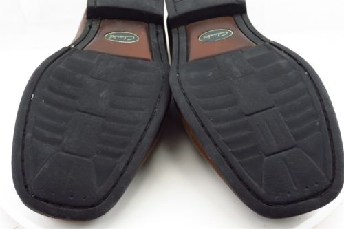 Clarks Brown Leather Slip On Casual Loafers Men Size 13 M