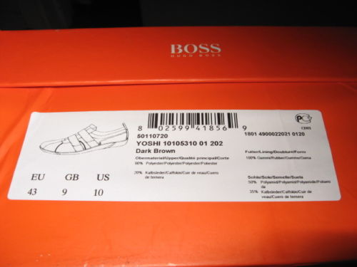 HTF MEN’S HUGO BOSS YOSHI BROWN TRAINERS US 10 M