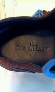 COLE HAAN NIKE AIR COLTON CASUAL WING TIP SHOES BROWN SUEDE MEN 8.5 LEATHER $198