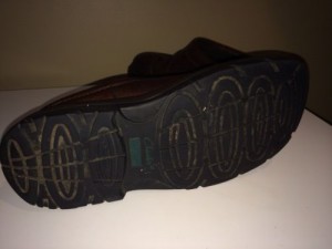 CLARKS Mens Size 9 M Brown Leather Slip On Slides Clogs Shoes