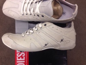 Mens DIESEL White Elder Almaty Sneakers Size 8