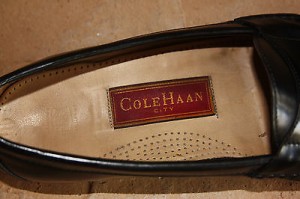 Cole Haan Men’s Black Leather Comfortable Casual Pinch Tasseled Loafers Size 10