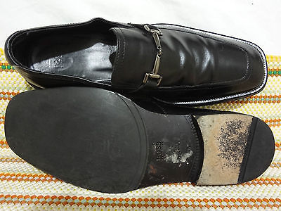 AWESOME HUGO BOSS MEN SHOES SZ 7.5/8.5 LEATHER LOAFERS SLIP ONS CARL BIT METONO
