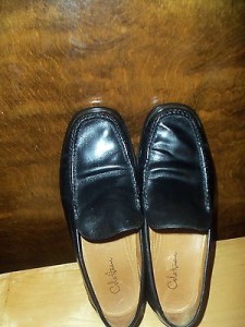 COLE HAAN NIKE AIR PENNY LOAFERS MENS SHOES FLATS BLACK LEATHER 7 M EUC