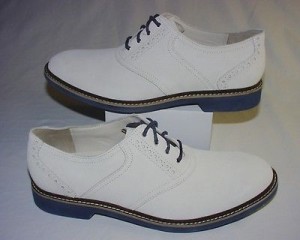 Cole Haan Air Franklin Saddle Oxfords, Suede Upper, White Suede, 9.5 M, New